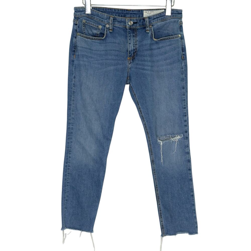 Rag & Bone Womens 29 Dre Low Rise Slim Boyfriend Jeans Denim Ankle Length